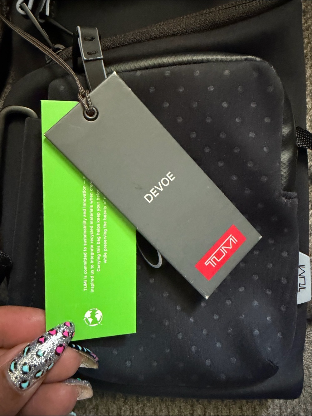 Tumi Devoe Black Crossbody Pouch